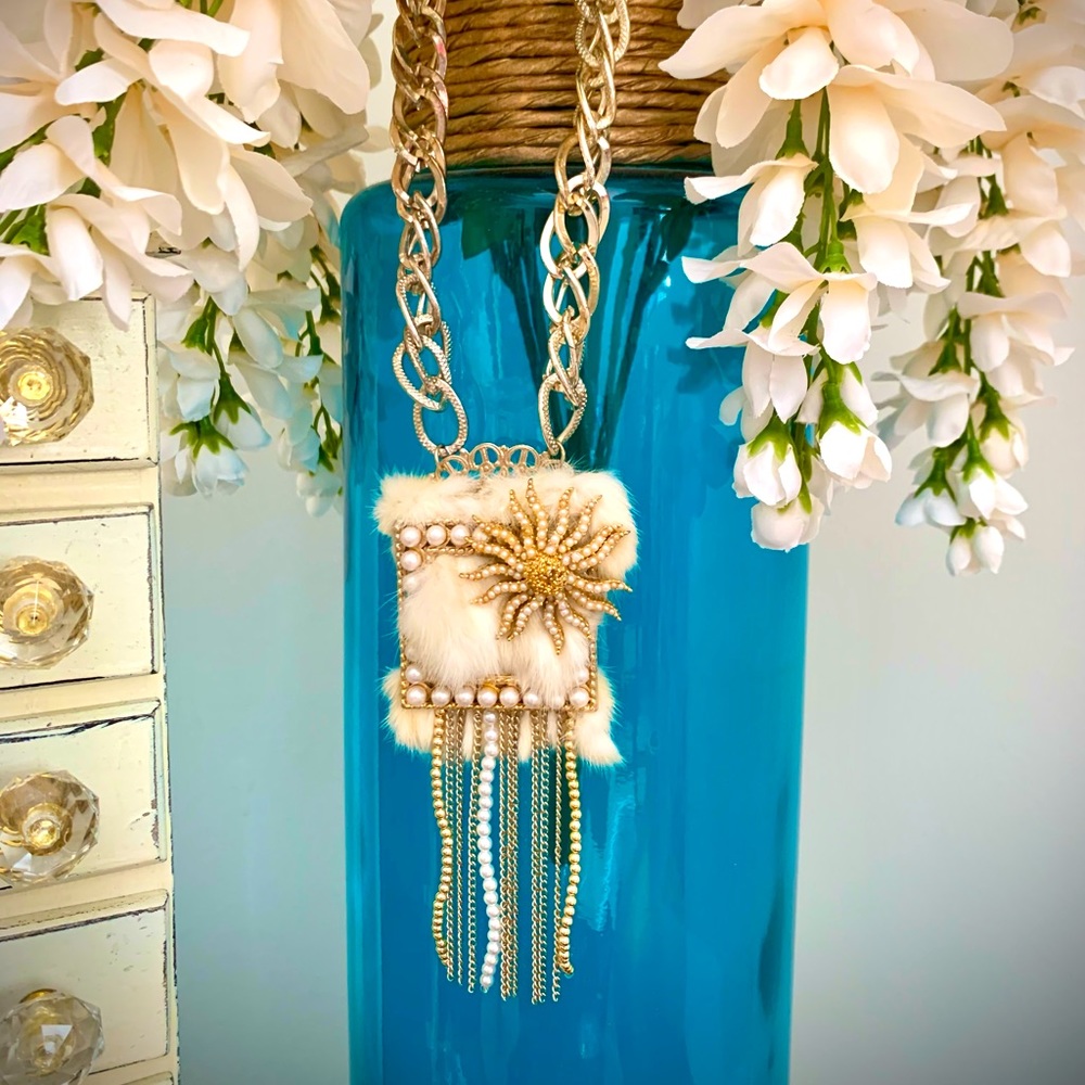 Stunning OOAK Designer Necklace Upcycled Materials